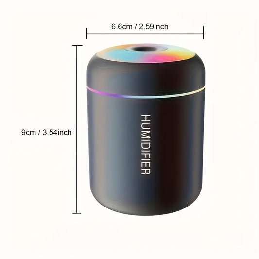 USB-Powered Essential Oil Mist Humidifier with Color Changing Night Light